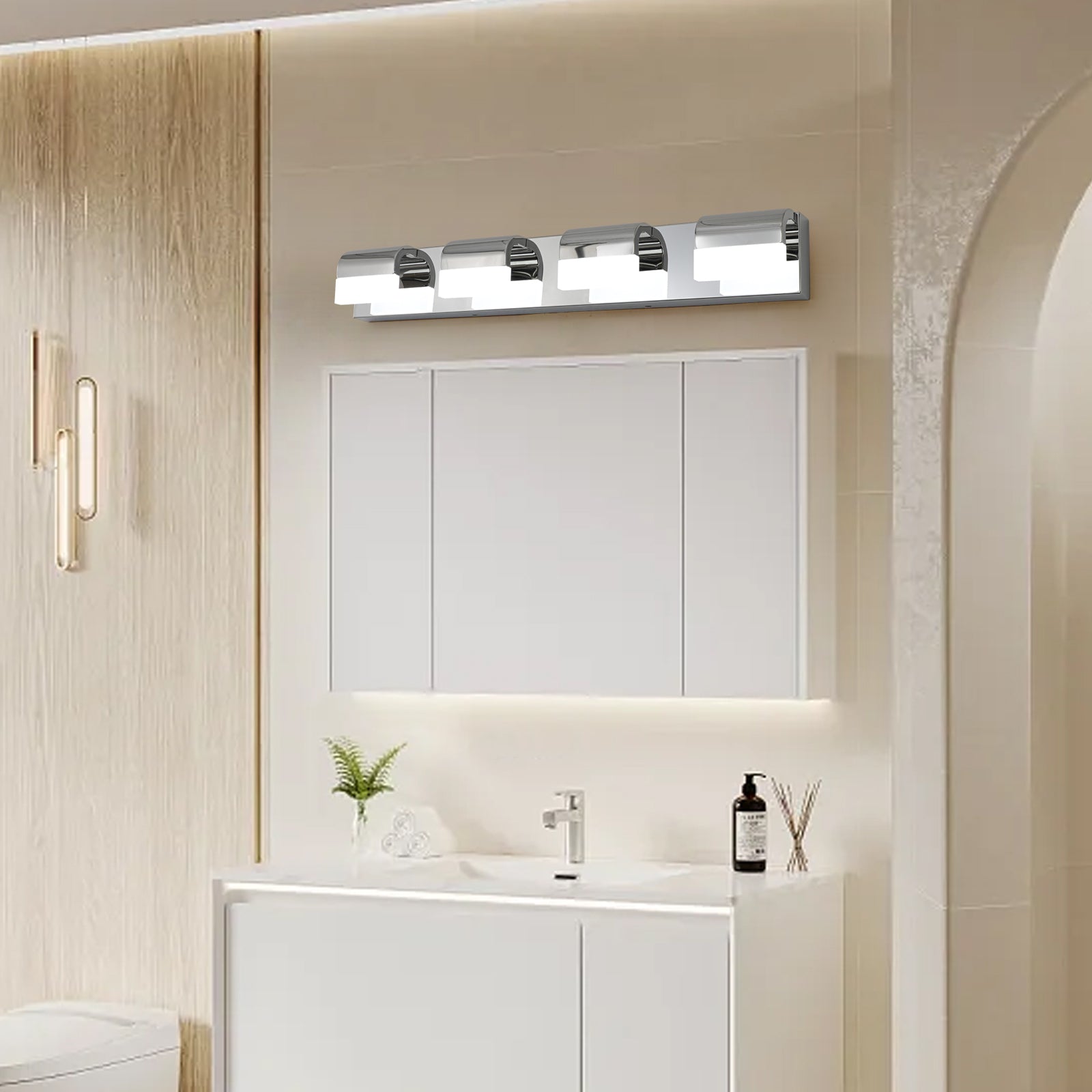 Modern Bathroom Vanity Lighting 4-Light LED