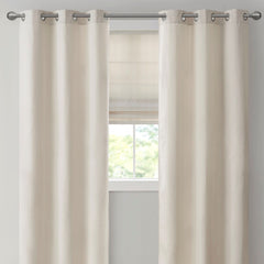 Basketweave Room Darkening Curtain Panel Pair(2 Pcs Window Panels Ivory)