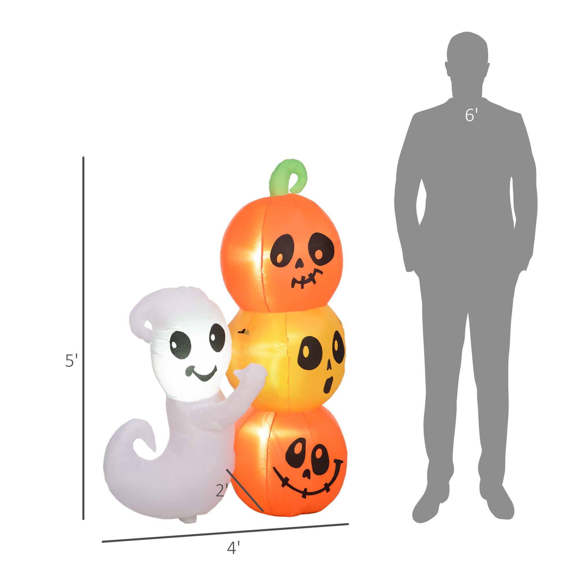 Inflatable Halloween Decoration Ghost and Pumpkin