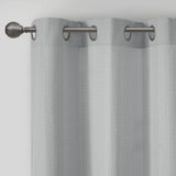 Basketweave Room Darkening Curtain Panel Pair(2 Pcs Window Panels grey)