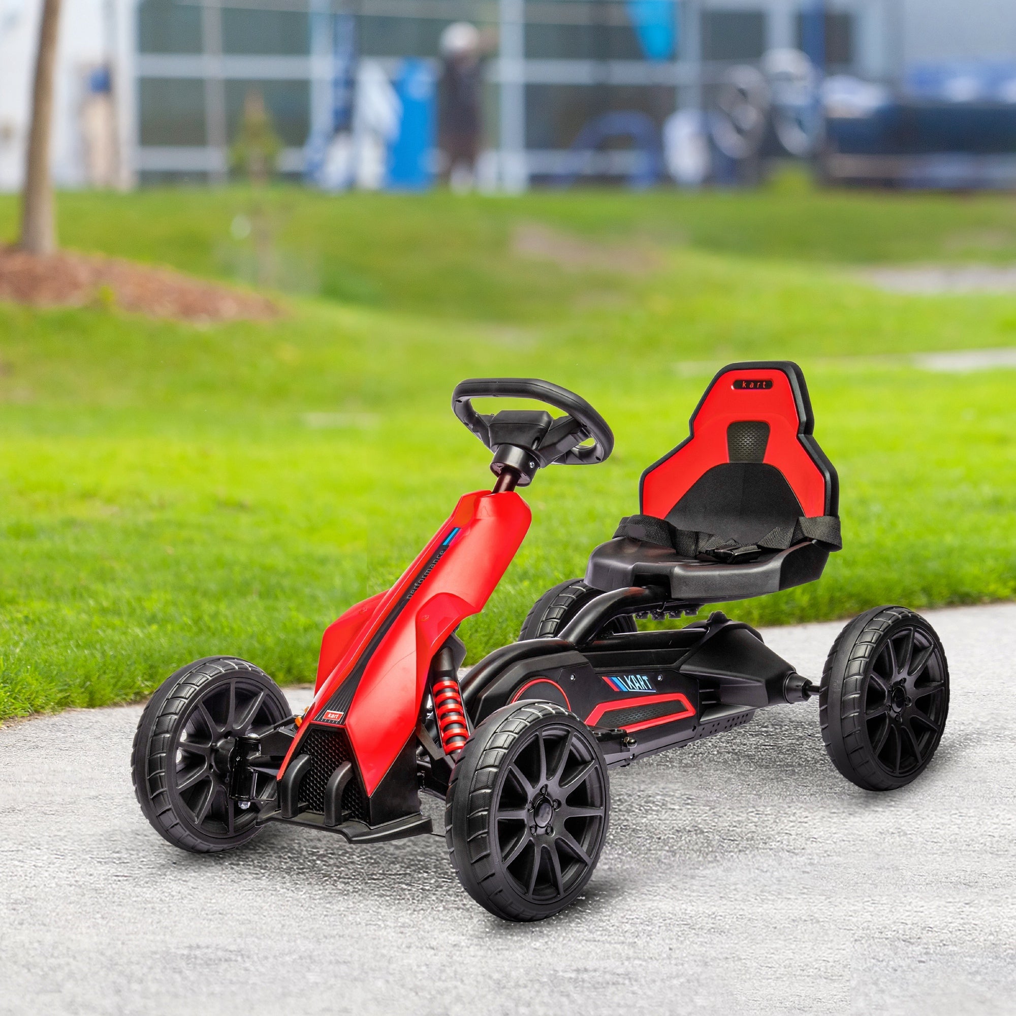 Aosom 12V Electric Go Kart for Kids(red)