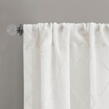 50x84"Diamond Sheer Window Curtain Panel(Only 1 Pc Panel white)