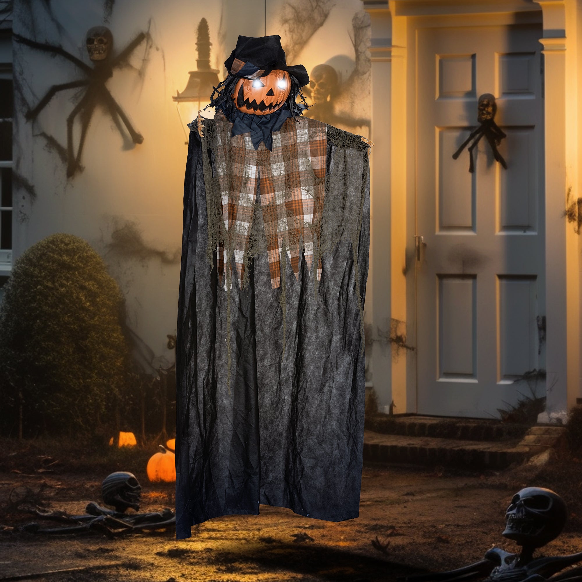 Life Size Halloween Hanging Pumpkin Ghost Decoration