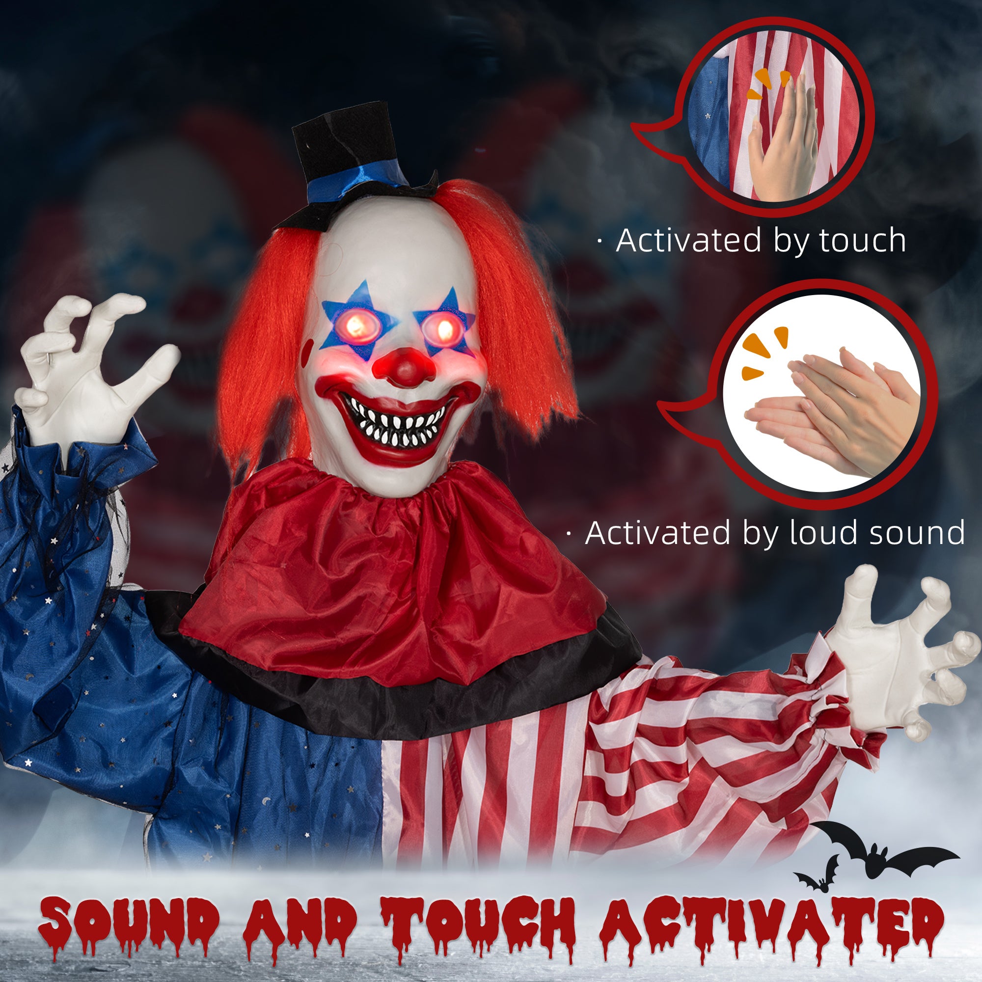 Life Size Halloween Hanging Clown Decoration