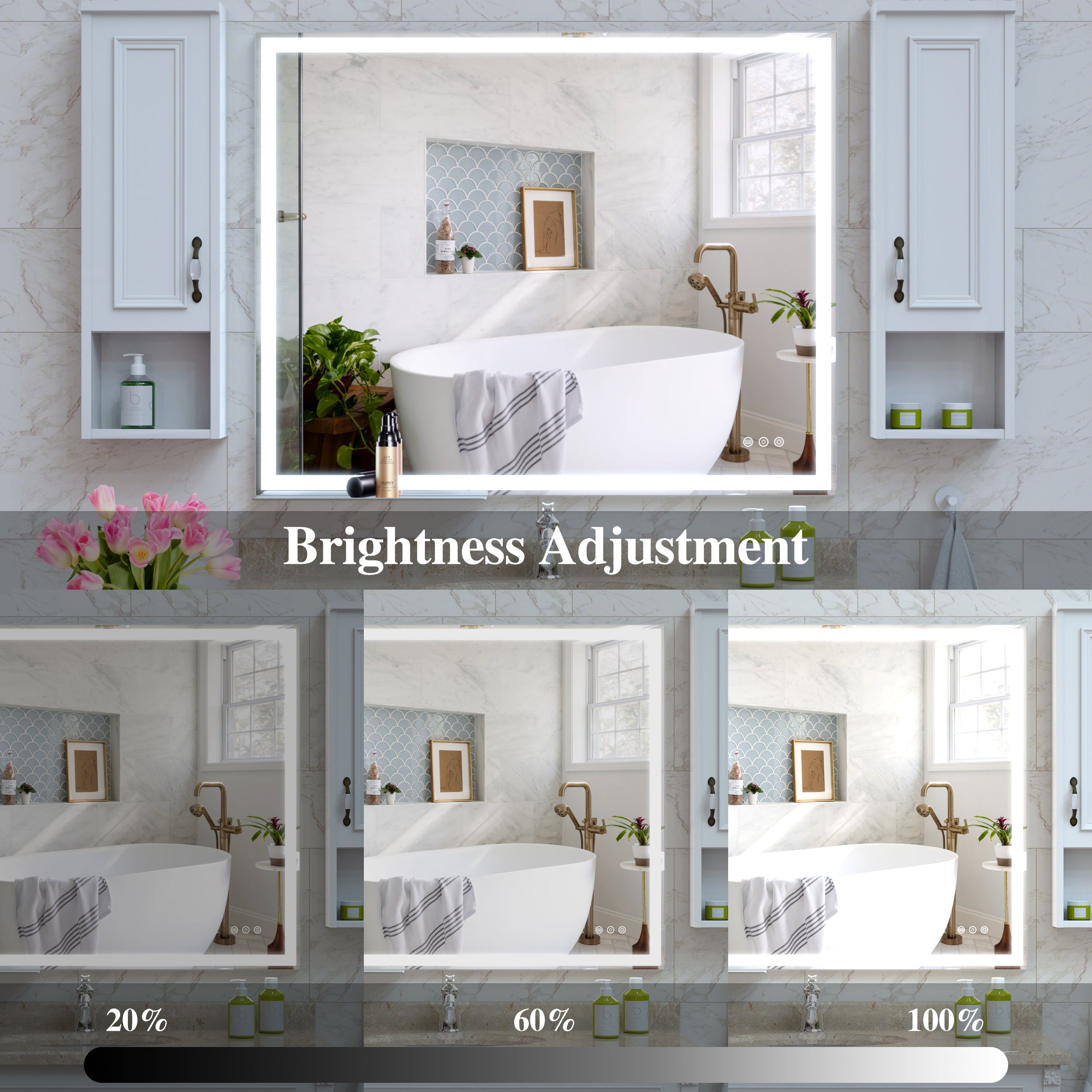 32x40 inch LED Bathroom Vanity Mirror