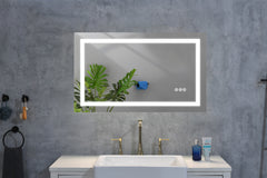 LED Bathroom Mirror,  Framed Gradient Front and Backlit LED Mirror for Bathroom