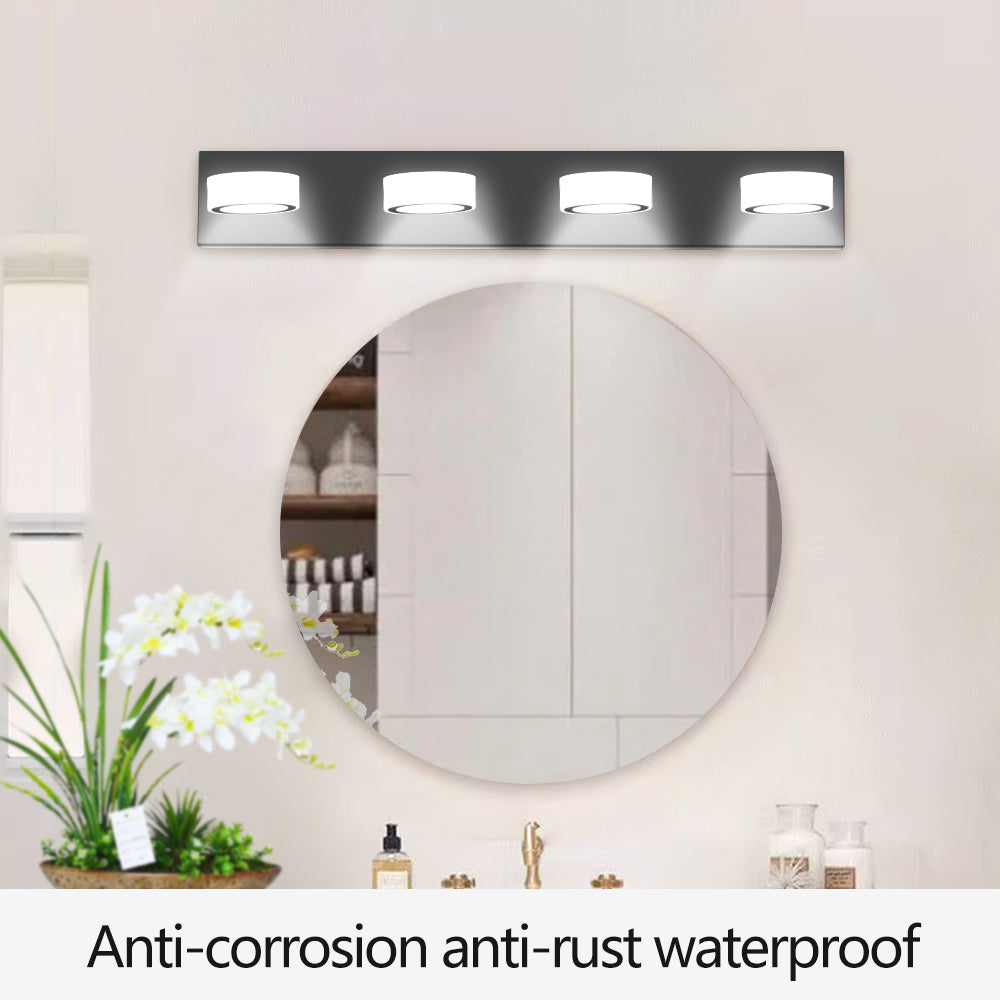 LED Modern Black 4-Light Vanity Lights Fixtures Over Mirror