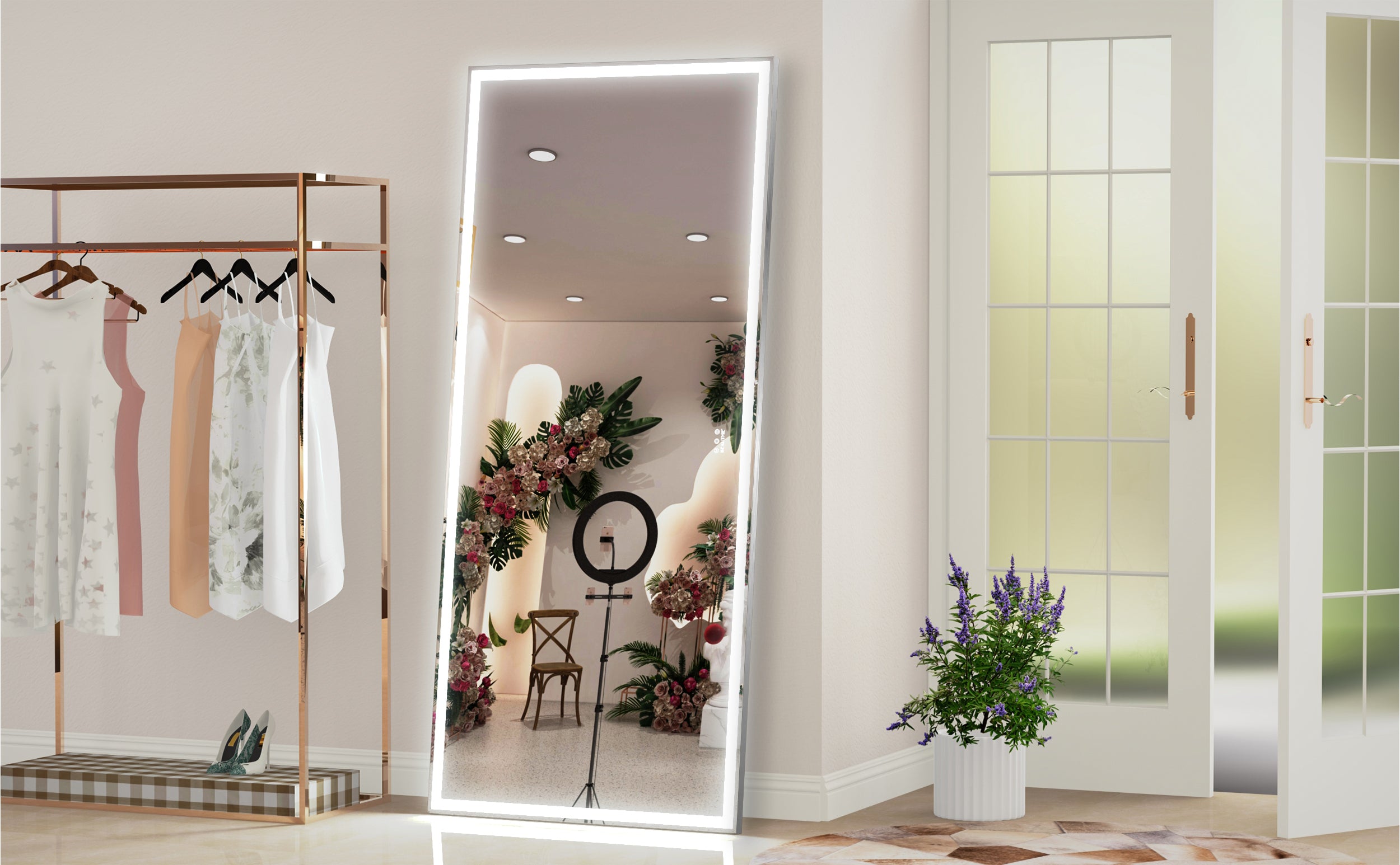 Oversized LED Bathroom Mirror Wall Mounted Mirror