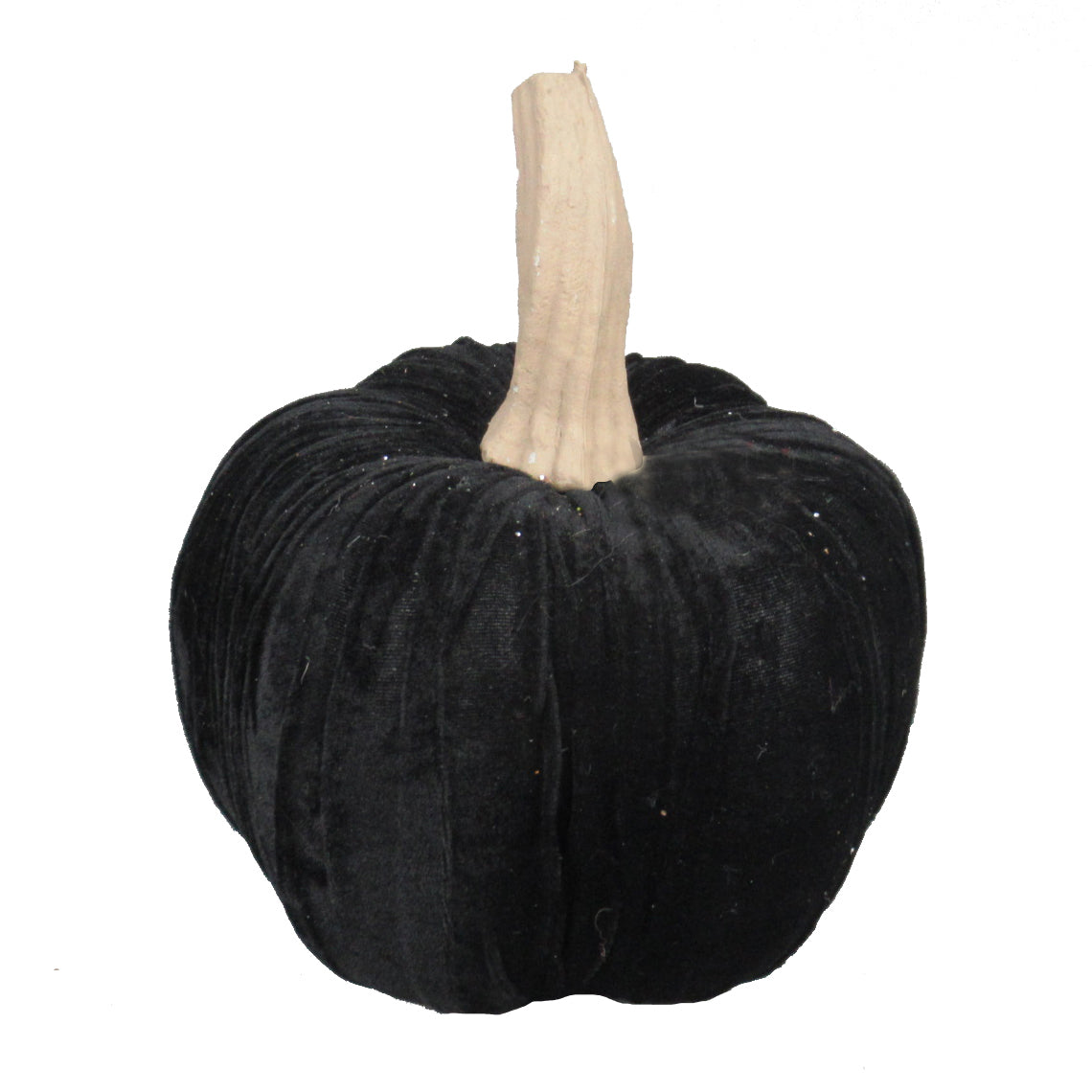 Black Velvet Pumpkin Large, for Holiday Halloween Decor