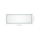 84x32" LED Lighted Bathroom Wall Mounted Mirror