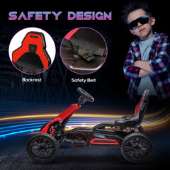 Aosom 12V Electric Go Kart for Kids(red)