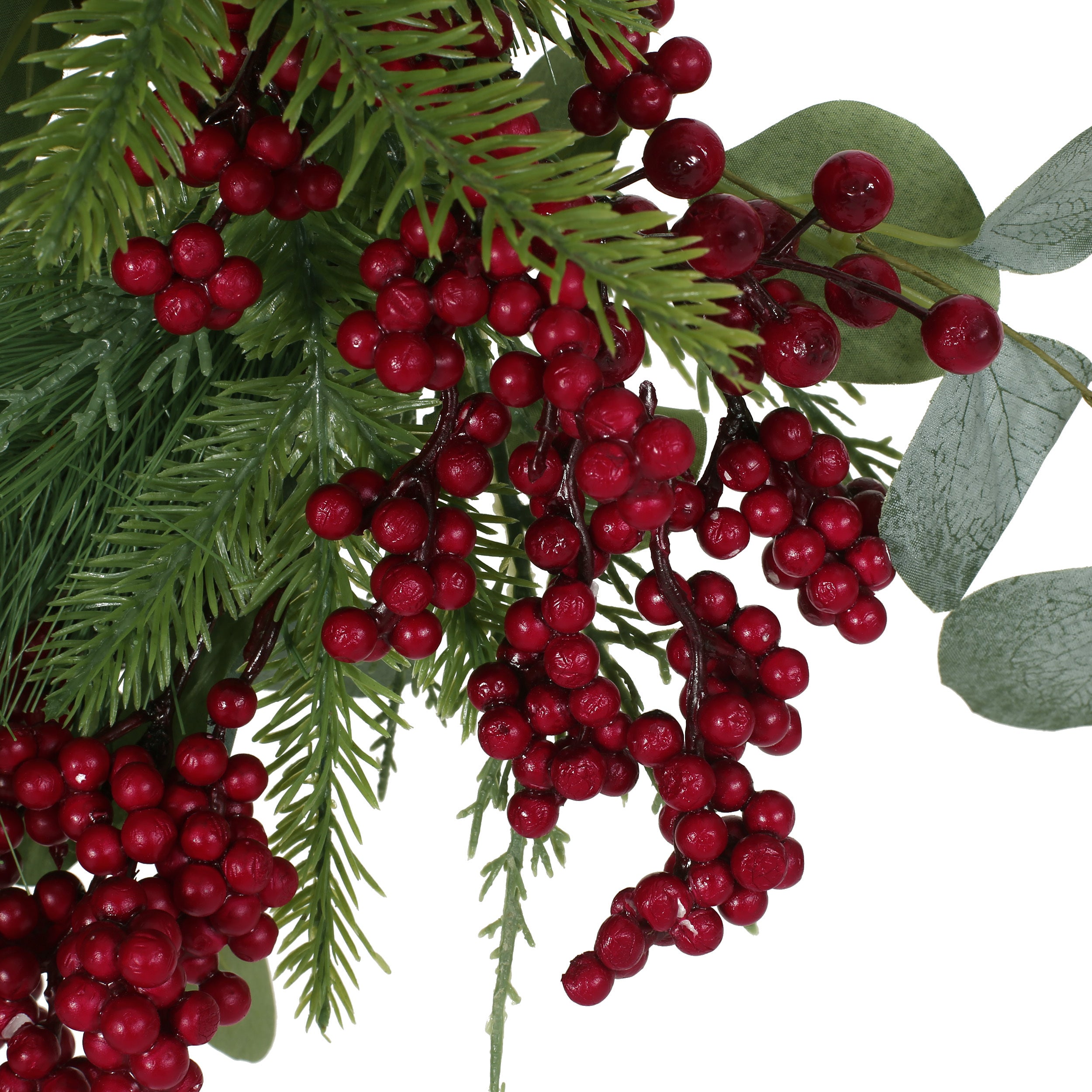 22" BERRY/EUCALYPTUS/PINECONE WREATH