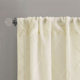 Diamond Sheer Window Curtain Panel(Only 1 Pc Panel Ivory)